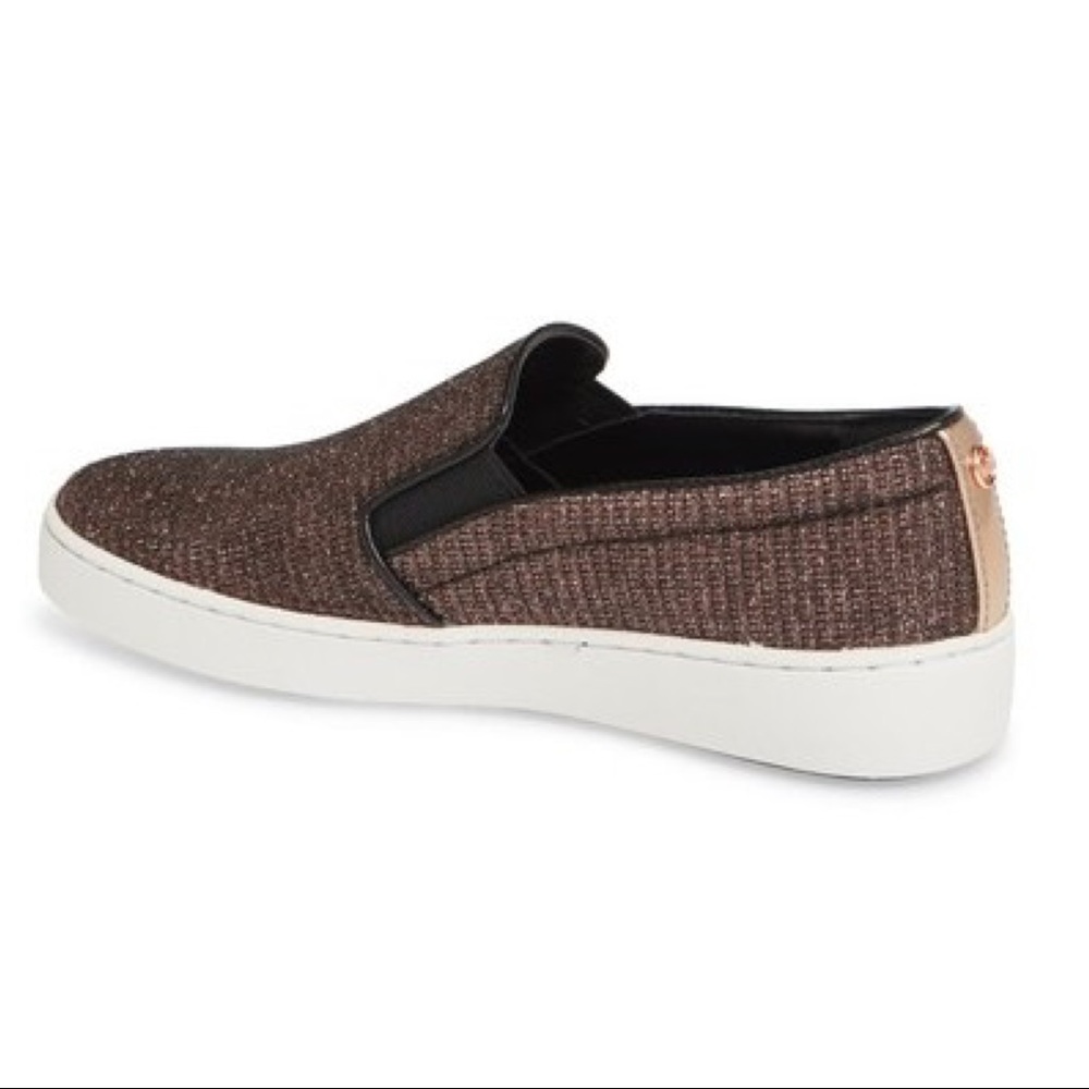 Michael Kors KEATON Glitter Chain-Mesh Slip-On Sne - Picture 3 of 8